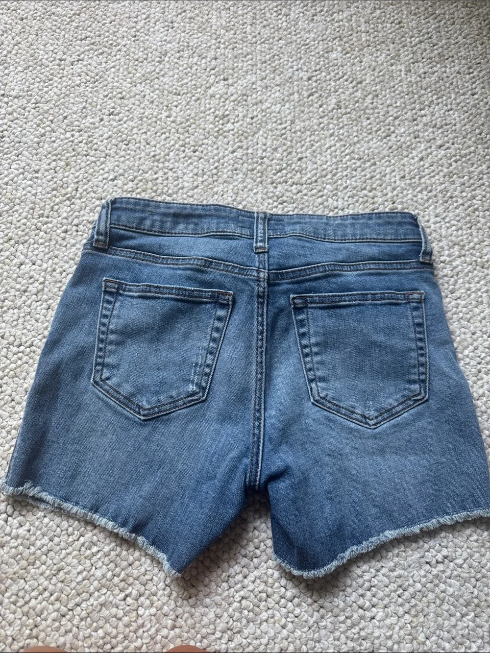 Kut from the Kloth Blue Denim High Waisted Frayed Shorts Size 00
